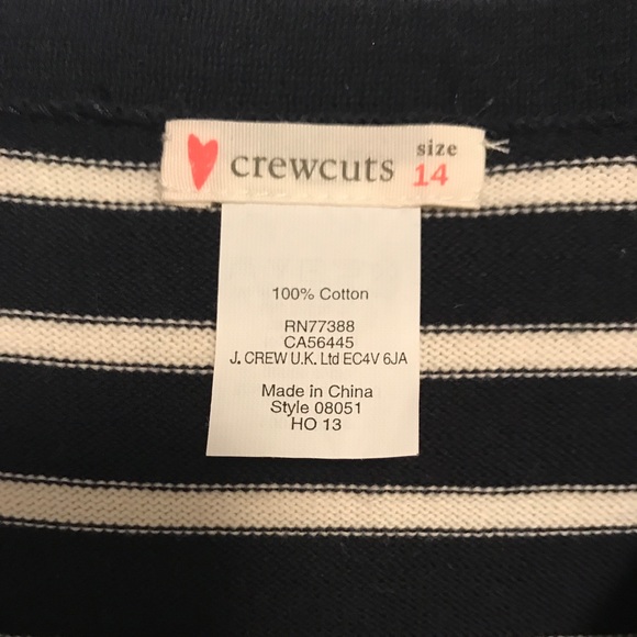 J.Crew Crewcuts Stripe Sweater with Big Pink Heart - Picture 3 of 3